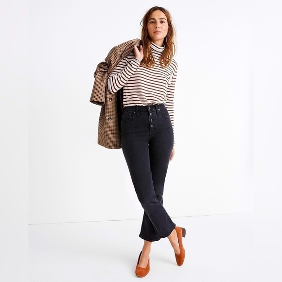 Madewell Denim - MADEWELL Cali Demi-Boot Jeans Bellspring Wash Button-Front Edition 25